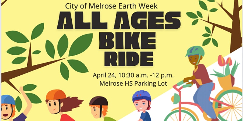 All-ages Earth Week Ride, Sunday 4/24 10:30am at Melrose High School